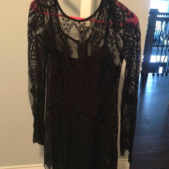 urban outfitters lace dress with slip - Picture 3 of 4